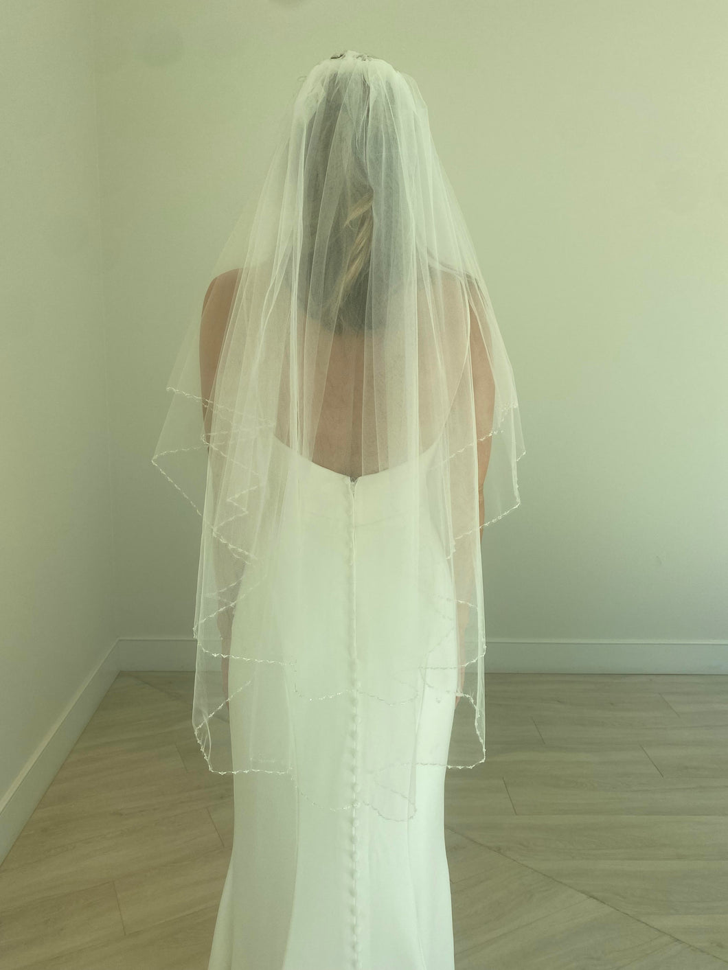 Daniele - 2 Tier Beaded Edge Veil